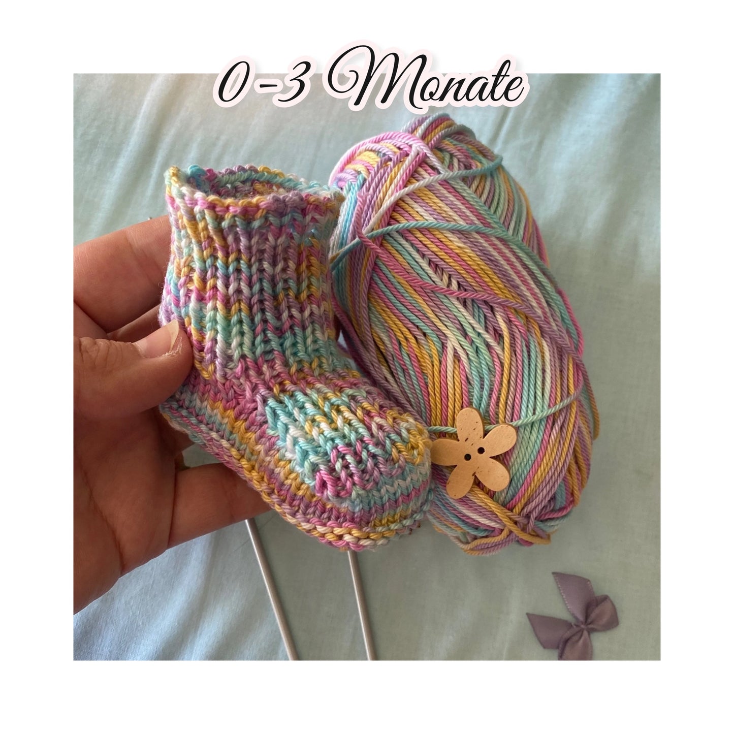 Strickanleitung Babyschuhe 0-3 Monate