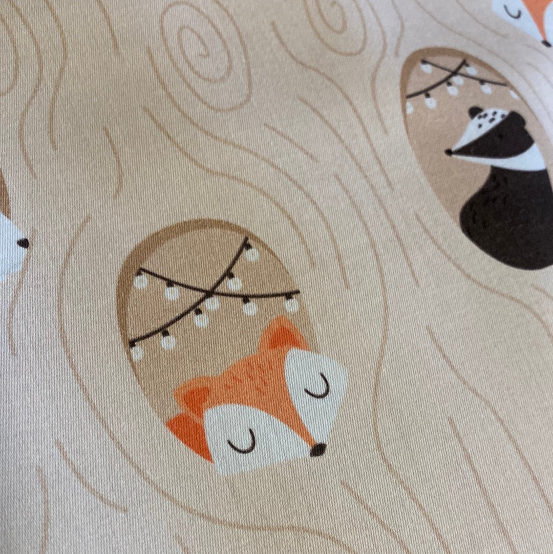 Weihnachten Kinderstoff Baumwollstoff Wald Tiere