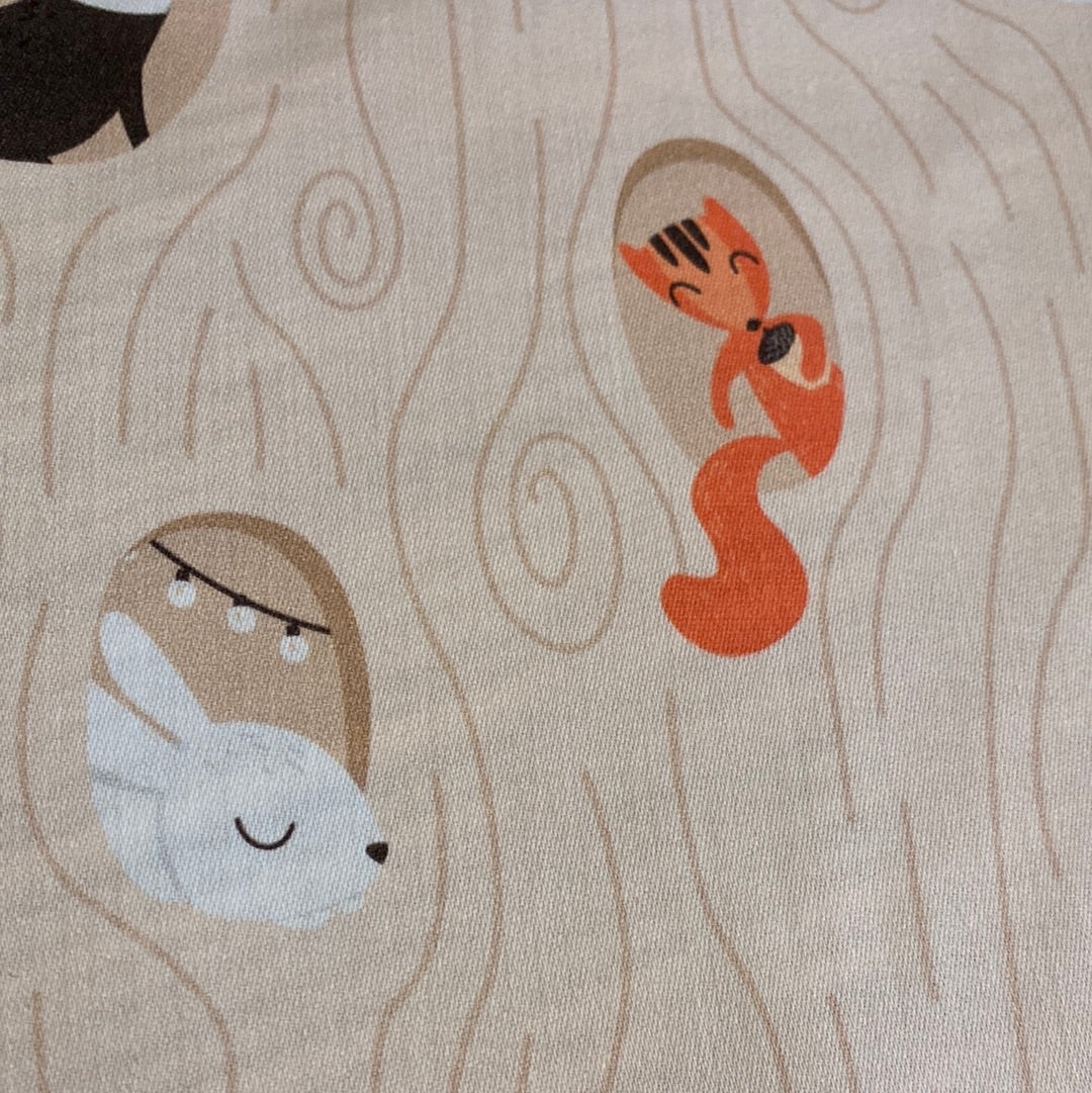 Weihnachten Kinderstoff Baumwollstoff Wald Tiere