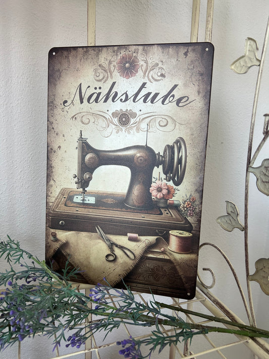 Blechschild Nähstube Nostalgie